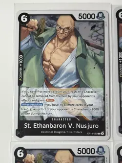 St. Ethanbaron V. Nusjuro OP13-080 Carrying On His Will 4 Foil Card Play Set - Image 2