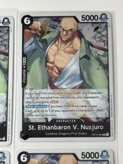 St. Ethanbaron V. Nusjuro OP13-080 Carrying On His Will 4 Foil Card Play Set - Image 3