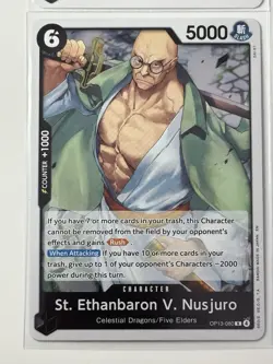 St. Ethanbaron V. Nusjuro OP13-080 Carrying On His Will 4 Foil Card Play Set - Image 4