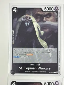 St. Topman Warcury OP13-089 Carrying On His Will 4 Foil Card Play Set One Piece - Image 2