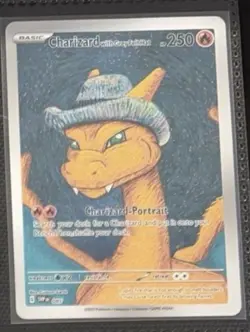 Charizard With Grey Felt Hat - SVP 085 - Promo - Pokemon Card *FAN ART* - Image 1