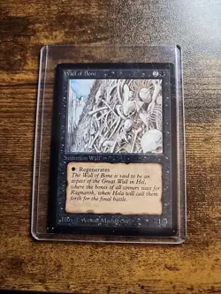 MTG MAGIC : The Gathering - BETA - WALL OF BONE - RARE FIND!!! - Image 1