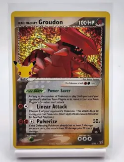 Pokemon TCG Team Magma's Groudon 9/95 Celebrations 25th Anniversary - NM/MINT - Image 1