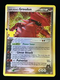 Team Magma's Groudon 9/95 Ultra Rare Celebrations Pokemon TCG Near Mint - Image 1