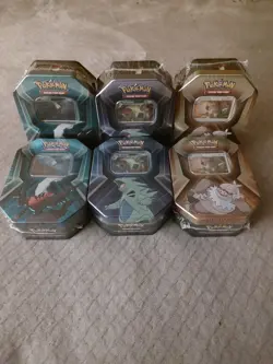 2024 Pokemon TCG Triple Whammy Tins 2 Complete Full Art Sets Brand New Sealed - Image 2