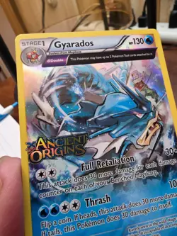 Pokemon Ancient Origins Prerelease Promo Holo Gyarados XY60 Black Star - Image 2