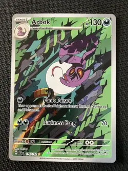 Pokemon TCG Arbok Card 176/162 Temporal Forces Holo Illustration Rare - Image 1