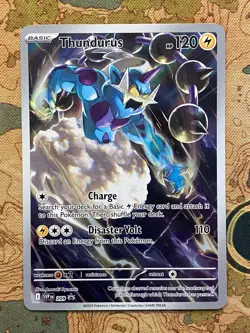 Pokemon Card TCG - Thundurus SVP 209 Promo Scarlet & Violet Promo Near Mint - Image 2