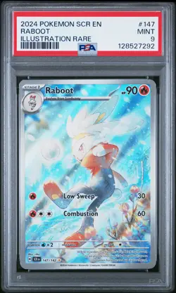 2024 POKEMON SCR EN-STELLAR CROWN ILLUSTRATION RARE #147 RABOOT PSA 9 - Image 1