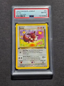 Pokemon PSA 8 1ST EDITION JUNGLE SET EEVEE 51/64 - NM/MINT - Image 3