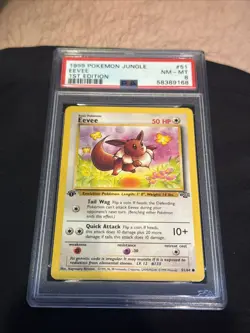 1999 Pokemon Jungle 1st Edition Eevee #51 - PSA 8 - Image 1
