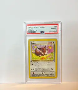 1999 POKEMON JUNGLE 1ST ED #51 EEVEE PSA 8 - Image 1