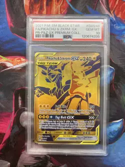 POKEMON 2021 SM Full Art/Pikachu & Zekrom GX BSP PROMO SM248 PSA 10 GEM MINT - Image 1