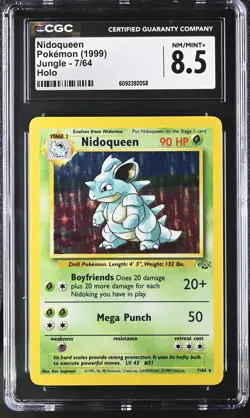 CGC 8.5 Nidoqueen 1999 Jungle 7/64 Holo Pokemon Card - Image 1