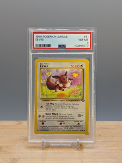 1999 Pokemon Jungle Eevee #51 PSA 8 - Image 1