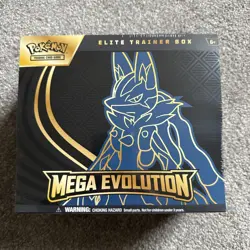POKEMON TCG MEGA EVOLUTIONS BASE LUCARIO ELITE TRAINER BOX ETB *FACTORY SEALED* - Image 1