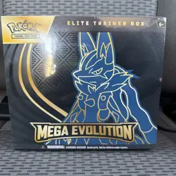 Pokemon TCG Mega Evolutions ETB Lucario Factory Sealed - Image 1