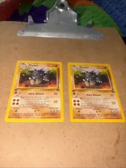 Pokemon TCG Rhydon Jungle 1st Edition Uncommon Card 45/64 Regular - Image 1