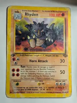 Rhydon 45/64 Jungle First Edition Pokemon TCG CCG Card - Image 1