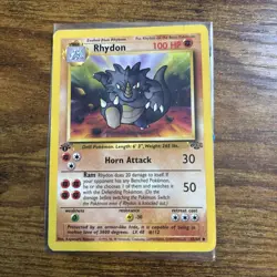 Pokemon TCG Rhydon Jungle 1st Edition Uncommon Card 45/64 HP - Image 1