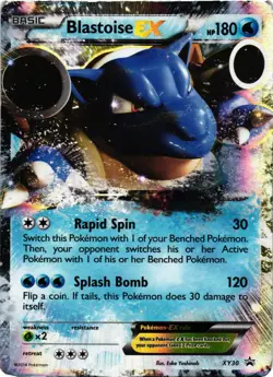 Pokemon TCG Card English XY Promos XY30 Blastoise EX Holo DMG - Image 1