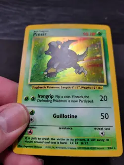 MP Pinsir 9/64 Holo Rare No Symbol Error Jungle Pokemon Card - Image 4