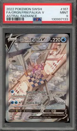 Pokemon Origin Forme Palkia V Astral Radiance Full Alt Art #167 PSA 9 Mint - Image 1