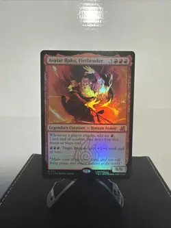 Avatar Roku, Firebender Foil MTG Magic The Gathering Avatar NM (112) - Image 1