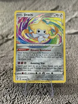 Pokemon TCG Jirachi Holo Card 119/185 Vivid Voltage Amazing Rare NM/MT Condition - Image 1