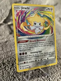 Pokemon TCG Jirachi Holo Card 119/185 Vivid Voltage Amazing Rare NM/MT Condition - Image 2