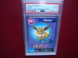 1999 Burger King Pokemon Eevee UnPerforated card # 133 Psa 4 Vg/Ex - Image 1