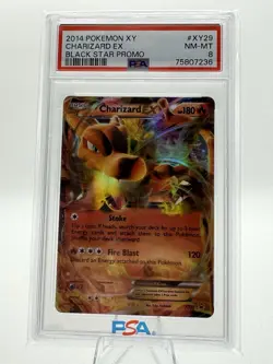 PSA 8 2014 Pokemon XY Charizard EX XY29 Xy Black Star Promos Holo - Image 1