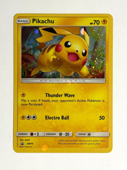 Pokemon TCG Pikachu SM76 Promo HoloBleed Error Half Crotch Swirl Shining Legends - Image 1