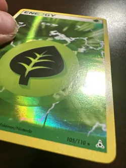 Grass Energy 105/110 VLP Reverse Holo Pokemon TCG EX Holon Phantoms Print Line - Image 3