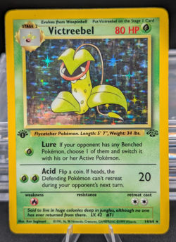 Pokemon 1st Edition Victreebel 4/64 Jungle TCG Holo Rare Card WOTC 1999 - Image 1