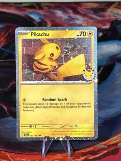 Pokemon Day 30th Anniversary - Pikachu 051 /162 Stamped 2026 Promo NM/M Swirl - Image 1