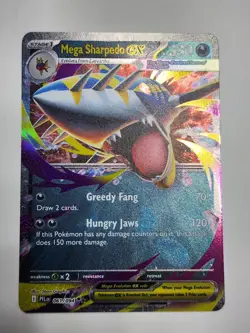 Pokemon Mega Sharpedo EX Double Rare Full Art Holo Me02 Phantasmal 061/094 - Image 1