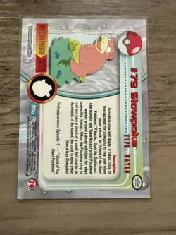 Slowpoke #79 Topps Blue Label TV Animation Edition Non Holo Pokemon TCG 1999 - Image 2