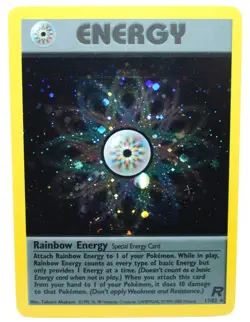 Rainbow Energy 17/82 Holo Rare Team Rocket 2000 - Pokemon Card TCG (NM) - Image 1