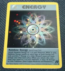 Rainbow Energy 17/82 Holo Rare Team Rocket 2000 - Pokemon Card TCG (NM) - Image 3
