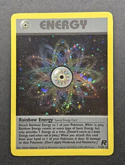 Rainbow Energy Holo Rare 17/82 Vintage 2000 Team Rocket Set Pokemon TCG WOTC - Image 1