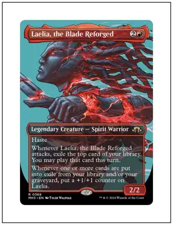 1x Laelia, the Blade Reforged, Borderless Art, Magic the Gathering MTG NM - Image 1