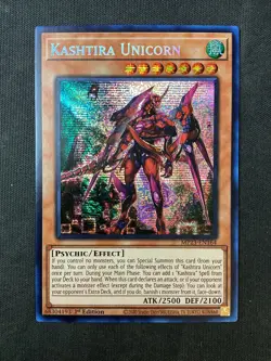 Yu-Gi-Oh TCG #MP23-EN164 Kashtira Unicorn 1st Ed Prismatic Secret Rare NM - Image 1