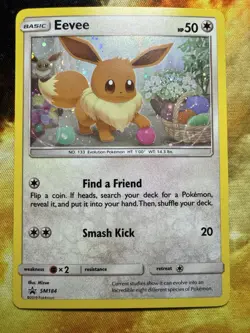 Pokemon TCG Eevee Sun & Moon Black Star Promo SM184 TCG Near Mint Mint! - Image 1