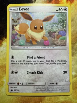 Pokemon TCG Eevee Sun & Moon Black Star Promo SM184 TCG Near Mint Mint! - Image 3