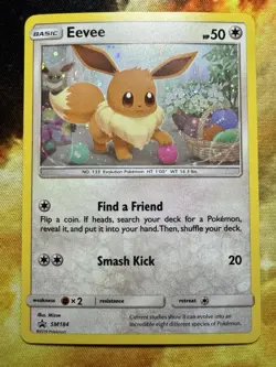 Pokemon TCG Eevee Sun & Moon Black Star Promo SM184 TCG Near Mint Mint! - Image 5