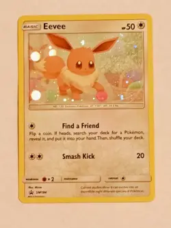 Pokemon TCG Eevee Sun & Moon Black Star Promo SM184 TCG Near Mint - Image 1