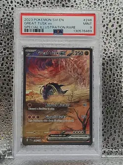 PSA 9 Great Tusk ex 246/198 SV01: Scarlet & Violet Base Set Special Illustration - Image 1
