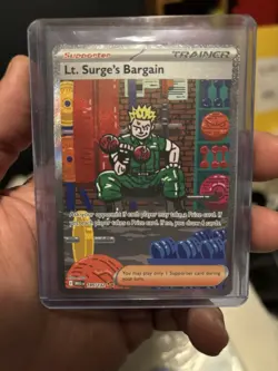 2025 Pokemon Mega Evolution Lt Surges Bargain Special Illustration Rare #185/132 - Image 2