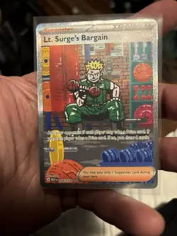 2025 Pokemon Mega Evolution Lt Surges Bargain Special Illustration Rare #185/132 - Image 4